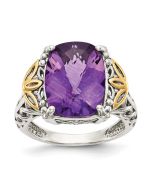Vaila Crest Amethyst Ring