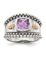 Umbria Crest Amethyst Ring
