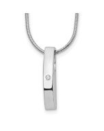 Bold Garden White Ice Sterling Silver Rhodium-plated 18 Inch Diamond Necklace with 2 Inch Extender