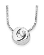 Soft Birch White Ice Sterling Silver Rhodium-plated 18 Inch Diamond Necklace with 2 Inch Extender