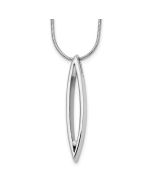 Amber Birch White Ice Sterling Silver Rhodium-plated 18 Inch Diamond Necklace with 2 Inch Extender