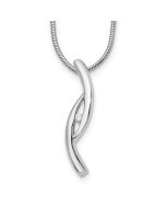 Sapphire Echo White Ice Sterling Silver Rhodium-plated 18 Inch Diamond Necklace with 2 Inch Extender