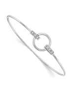 Seren White Ice Sterling Silver Rhodium-plated Diamond Bangle