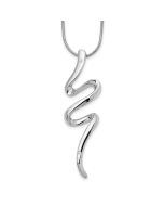 Elegant Dahlia Dawn Orchid White Ice Sterling Silver Rhodium-plated 18 Inch Diamond Necklace with 2 Inch Extender