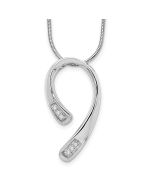 Spring Breeze White Ice Sterling Silver Rhodium-plated 18 Inch Diamond Necklace with 2 Inch Extender