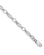 Oberon White Ice Sterling Silver Rhodium-plated 7 Inch Diamond Bracelet with 1 Inch Extender