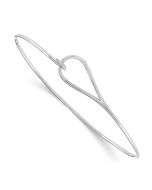 Evander White Ice Sterling Silver Rhodium-plated Diamond Bangle