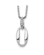 Gilded Elm Gilded Cove White Ice Sterling Silver Rhodium-plated 18 Inch Diamond Necklace with 2 Inch Extender