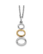 Silken Ash Tranquil Ember White Ice Sterling Silver Rhodium-plated Gold-tone 18 Inch Diamond Necklace with 2 Inch Extender