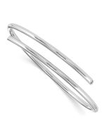 Elysian White Ice Sterling Silver Rhodium-plated Diamond Bangle