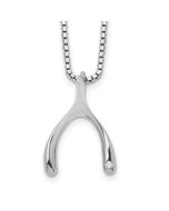 Serene Cove White Ice Sterling Silver Rhodium-plated 18 Inch Diamond Wishbone Slide Pendant Necklace with 2 Inch Extender