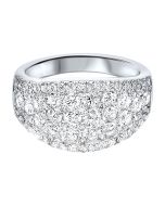 14k White Gold Diamonds Ring