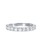 Front View 14k White Gold 1/2ctw Diamond Band