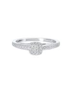 RaOnLin 14K White Gold Diamond Ring