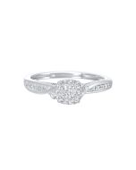 CaVerVel ArLysLys 14K White Gold Diamond Ring