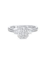 SolXeVio 14K White Gold Diamond Ring