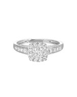 CaZenAe 14K White Gold Diamond Ring