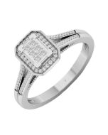 XeThXe 14K White Gold Diamond Ring