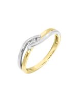 Yellow and White Gold Diamond Ring