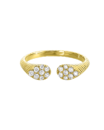14k Yellow Gold Open Diamond Ring