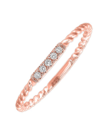 VioSolVer 14K Rose Gold Diamond Ring