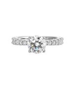 Feminine Grace Solitaire Semi-Mount Ring .42CTW