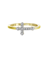 CaRaLo14K Yellow Gold Diamond Ring