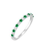 14k Emerald and Diamond Ring