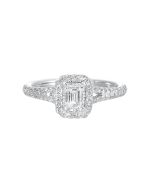 14kt White Gold Diamond Ring 3/4ctw Complete