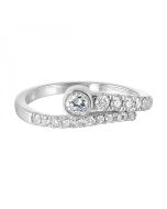 Evelisse Sterling Silver Diamond 1/5 CTW Ring