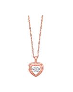 10kt Rose Gold Diamond Pendant