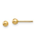 Peaches Wink 14k Madi K Polished 3mm Ball Post Earrings