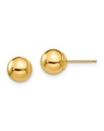 Huggy Wink 14k Madi K Polished 7mm Ball Post Earrings