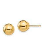 Pebble Pop 14k Madi K Polished 8mm Ball Post Earrings