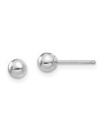 Bunny Nook 14k White Gold Madi K Polished 4mm Ball Post Earrings