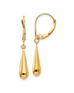 Sparkle 14k Madi K Teardrop Dangle Leverback Earrings