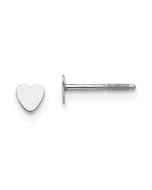 Snuggle Song 14k White Gold Madi K Tiny Heart Baby Post Earrings