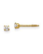Sprout Bean 14k Madi K 2.25mm CZ Baby Earrings