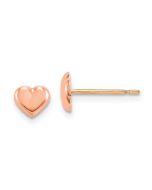 Merry Pie 14k Madi K Rose Gold Heart Post Earrings