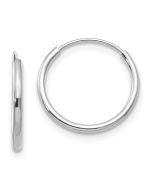 Sunny 14k Madi K White Gold Endless Hoop Earrings