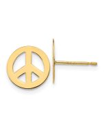 Turtle Star 14k Madi K Peace Sign Post Earrings