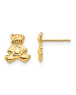 Bubbles Song 14k Madi K Teddy Bear Post Earrings