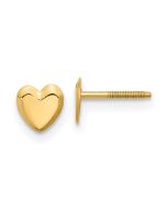 Bumble Bear 14k Madi K Heart Post Earrings