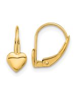 Dreamy 14k Madi K Heart Leverback Earrings