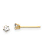 Doodle Song 14k Madi K CZ Stud Post Earrings
