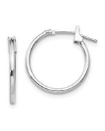 Sparkle 14k White Gold Madi K 1.25mm Hoop Earrings
