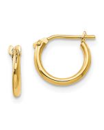 Sparkle 14k Madi K 1.25mm Half Hoop Earrings