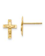 Whimsy Bean 14k Madi K Crucifix Post Earrings