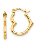 Sprout 14k Madi K Heart Shaped Hollow Hoop Earrings