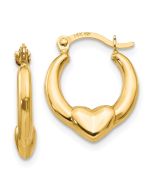 Sprout 14k Madi K Hollow Heart Hoop Earrings